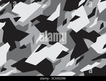 Gray modern camouflage pattern. vector background illustration for web, banner, backdrop or surface design use Stock Vector