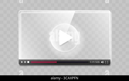 Frame landing page, Design internet video browser template. Windows frame search, webpage. Vector Stock Vector