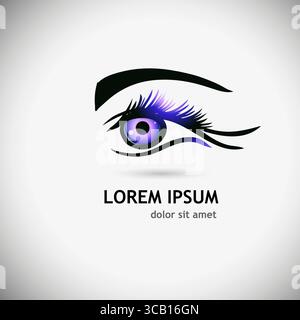 eye logo . hand drawn. Not AI, Vector illustration Stock Vector