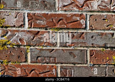 A close up image of ornamental bricks in a house flue Stock Photo