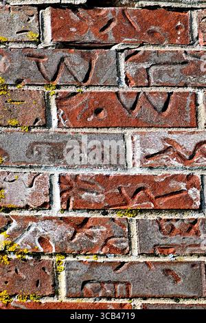 A close up image of ornamental bricks in a house flue Stock Photo