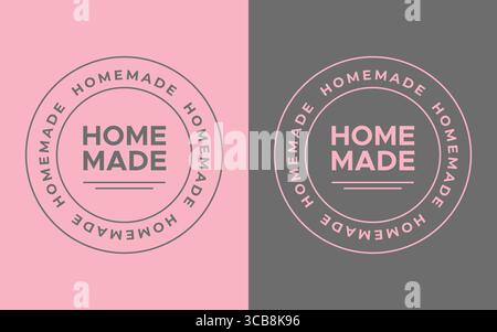 Homemade Product Label Vector Design Set Stock Vector