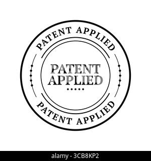 Patent Applied Round Stamp Vector Icon Stock Vector