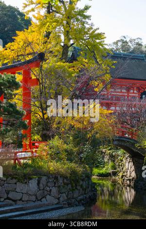 Shimogamo Shrine Torii gate in Kyoto, Japan Stock Photo - Alamy