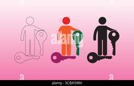 Decorative Candle Icons Outline, Colorful, and Solid Black Stock Vector