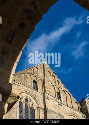 Statue Watching from Winchester Cathedral, Winchester, UK. Stock Photo