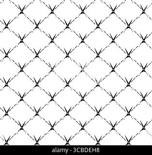 Scissors Hair Salon seamless pattern. Vector graphic line ink illustration. Barbershop and beauty salon background. Hairdresser black scissors on whit Stock Vector