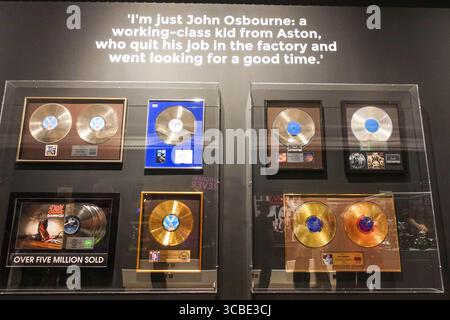 Museum of Birmingham, UK. 7th Aug, 2025. Visitors and fans view the Ozzy Osbourne 'Working Class Hero' exhibition inside the Museum of Birmingham in England. Credit: British News and Media/Alamy Live News Stock Photo