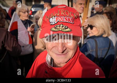 People celebrate the certification of President Elect Karol Nawrocki at the Royal Castle Square in this file photo taken in Warsaw, Poland on 11 June, Stock Photo