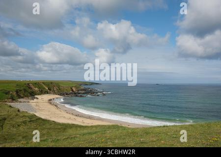 the beach Tràigh Chrois or Cross Beach. Stock Photo
