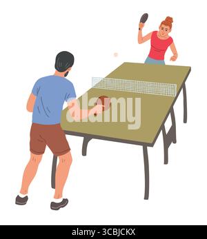 Vector illustration of Cartoon Table tennis player Stock Vector Image ...