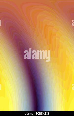 textural yellow background with purple vertical stripe, psychedelic pattern with beautiful smooth lines. Gradient Stock Photo
