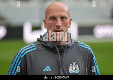 J Ruddy John Ruddy of Newcastle Untied arrives during the Premier League match ...