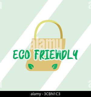 Eco friendly shopping bag. Vector Stock Vector