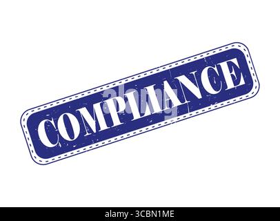 A Blue Rubber Stamp with Dotted Border for Business, Legal, and Policy Compliance Stock Vector