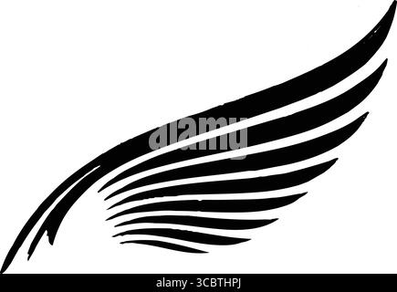 The logo features a stylized wing Template Design    This is a clean eye-catchy The logo features a stylized wing Template suitable for all businesses Stock Vector