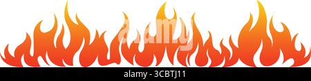 Flaming fire Vector Design Illustration. Stock Vector