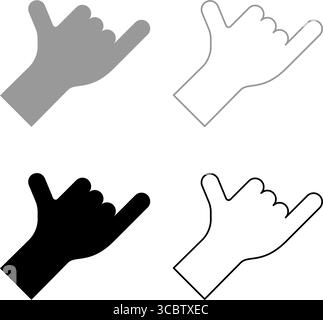 Aloha Shaka Hawaii Hawaiian Hand Sign with surfboard vector ...