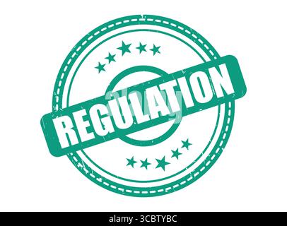 A Double Circle Dotted Border Regulation Rubber Stamp Stock Vector