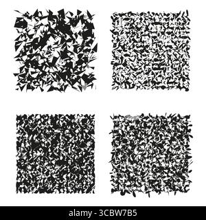 Scattered dots texture. Vector chaotic pattern. Grunge noise effect. Monochrome pixel background. EPS 10. Stock Vector