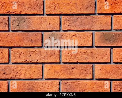 High-Quality Brick Wall Texture – Distinctive Red Brick Pattern for Interior Design, Renovation Projects, and Building Aesthetics Stock Photo