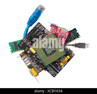 Waste Computer Ram Boards Electronic waste of mainboard computer - old computer circuit boards ...