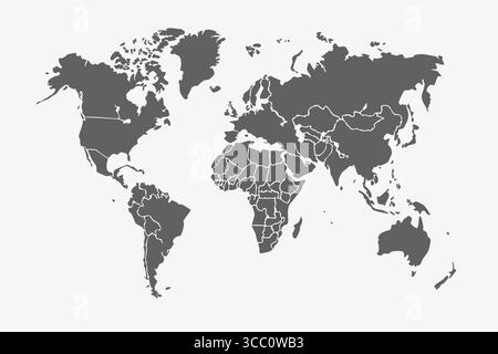 world map silhouette vector illustration Stock Vector Image & Art - Alamy