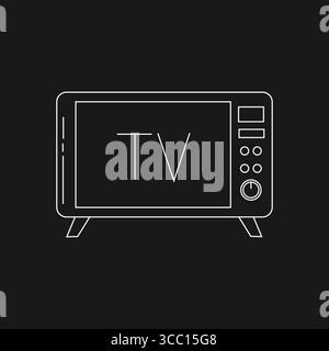 Retro Television and Vintage CRT TV Set Icon for Nostalgic 80s and 90s Entertainment Stock Vector