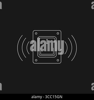 Smart Wall Light Switch Icon for Wireless Remote Control and Home Automation Systems Stock Vector