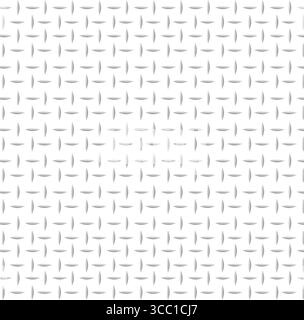 Diamond plate steel sheet metallic silver shiny surface background. Industrial-themed graphics. Texture aluminum or iron. Vector illustration Stock Vector