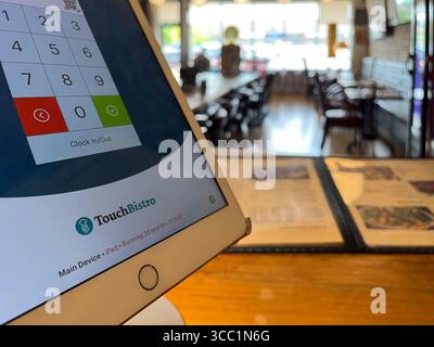 Digital in-room dining menu on a room tv in Marriott Amman Hotel. The ...