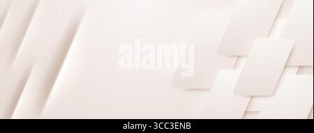 White rectangular shapes overlap, creating a layered, abstract background with subtle shadows. Stock Vector