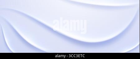 Smooth, flowing curves in white and light blue hues create a serene abstract background. Stock Vector