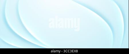 Smooth, flowing blue curves create a calming atmosphere, forming an abstract background. Stock Vector
