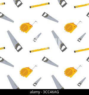 Crafting tools in a creative pattern displayed against a white background Stock Vector