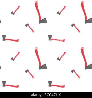 Pattern featuring various axes on a white background for a vibrant design Stock Vector