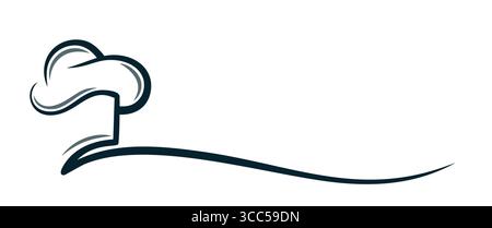Stylized symbol of the chef's hat cafe. Stock Vector