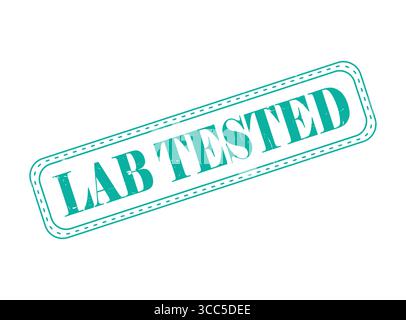 A Lab Tested Rubber Stamp Seal with an Outline Stock Vector