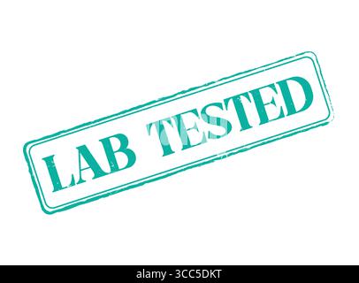 A Lab Tested Rubber Stamp Seal with an Outline and Text Stock Vector