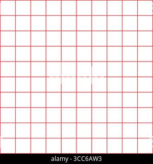 Red Grid on White – Retro Tech Blueprint Stock Vector
