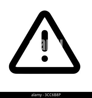 Warning danger sign Icon Set vector isolated on white Stock Vector
