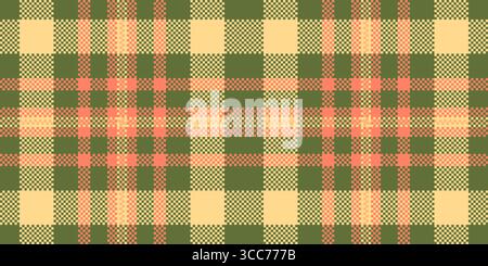 Detailed plaid pattern with earth tones. Texture evokes rustic charm. Ideal for backgrounds, textiles, or design projects requiring warmth and depth. Stock Vector