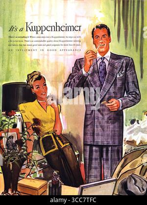1946 Kuppenheimer suits ad Stock Photo