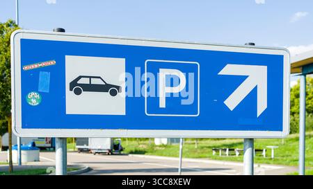 Sign Motorway Rest Area Parking Stock Photo - Alamy