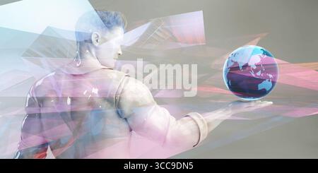 Multimedia Marketing with Cross Platform Technologies Art Stock Photo
