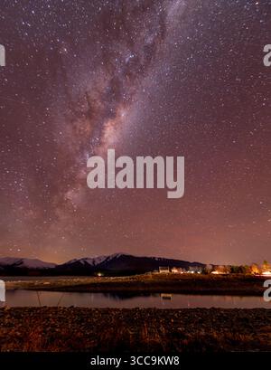 The milky way rising over the Church of the Good Shepherd in Lake ...