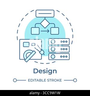Design soft blue concept icon Stock Vector