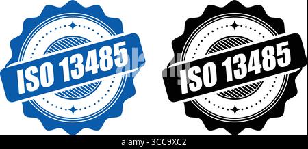 ISO 13485 Certification Badges – Vector Stamp for Medical Device Quality Standards Stock Vector