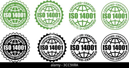 ISO 14001 Environmental Management standard compliance certificate seal ...