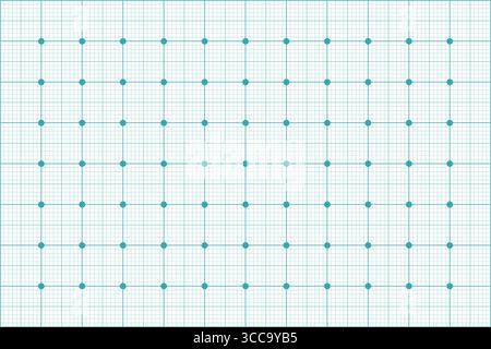 Millimeter graph paper sheet. Blueprint template. Clean lined background for study and planning Stock Vector